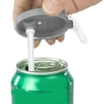 thumbnail image 4 of Tapas para latas de refresco con pajita, cubiertas reutilizables para latas de refresco, se adapta a latas estándar (gris), 4 of 7