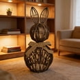thumbnail image 5 of Crafted Wicker Easter Bunny Decor, Textured Organic Easter Decorations Statue For Earthy Easter Home Decor Accent, 5 of 6