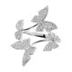 thumbnail image 1 of Ajustable Joyería para Mujeres Anillos Abiertos Ajustable Boda y Accesorios Chicas Volando Mariposas Anillo de Plata Anillo de Cristal, 1 of 8