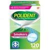 Polident Smokers Denture Cleanser Tablets - 120 Count, for Adults