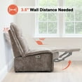 thumbnail image 4 of MCombo Wall Hugger Armless Power Recliner Chair, 29.5" Extra Wide Seat, Oversized Fabric Powered Reclining Sofa for Living Room, Small Space ALR01, 4 of 8
