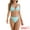 Light Blue, variant on Women's Ribbed Textured Halter Bikini Set Small Light Blue