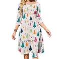 thumbnail image 1 of Christmas Tree Square Neck Dress Cute Loose Print Dresses Elegant Beach Party Dress Abstract Christmas Tree Paper Circles, 1 of 5