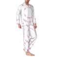 thumbnail image 2 of Balery Breast Cancer Awareness (4) Pijama para Hombre de Dos Piezas con Manga Larga, Conjunto de Dormir y Descanso Suave con Bolsillos-XX-Large, 2 of 7