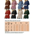 thumbnail image 4 of Frontwalk Ladies Sweatshirt Crew Neck Tops Long Sleeve Pullover Women Loose Fit Sweatshirts Solid Color T-shirt Blue M, 4 of 4