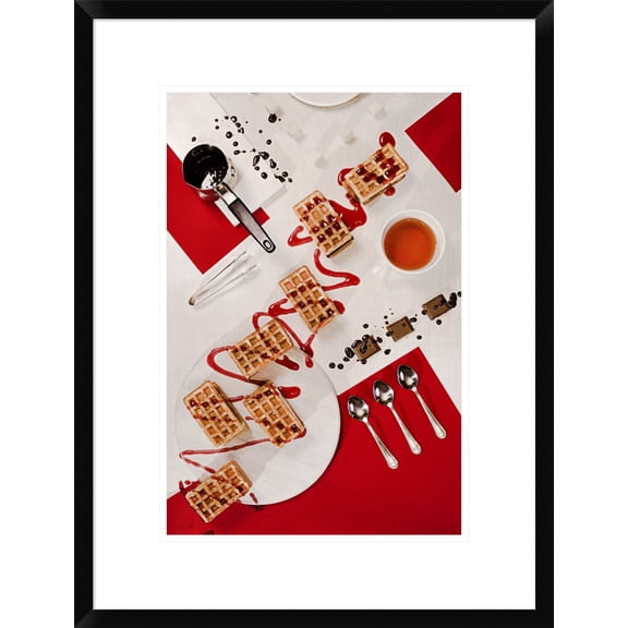 Global Gallery Dina Belenko 'Suprematic Meal: Viennese Waffles' Framed Wall Art