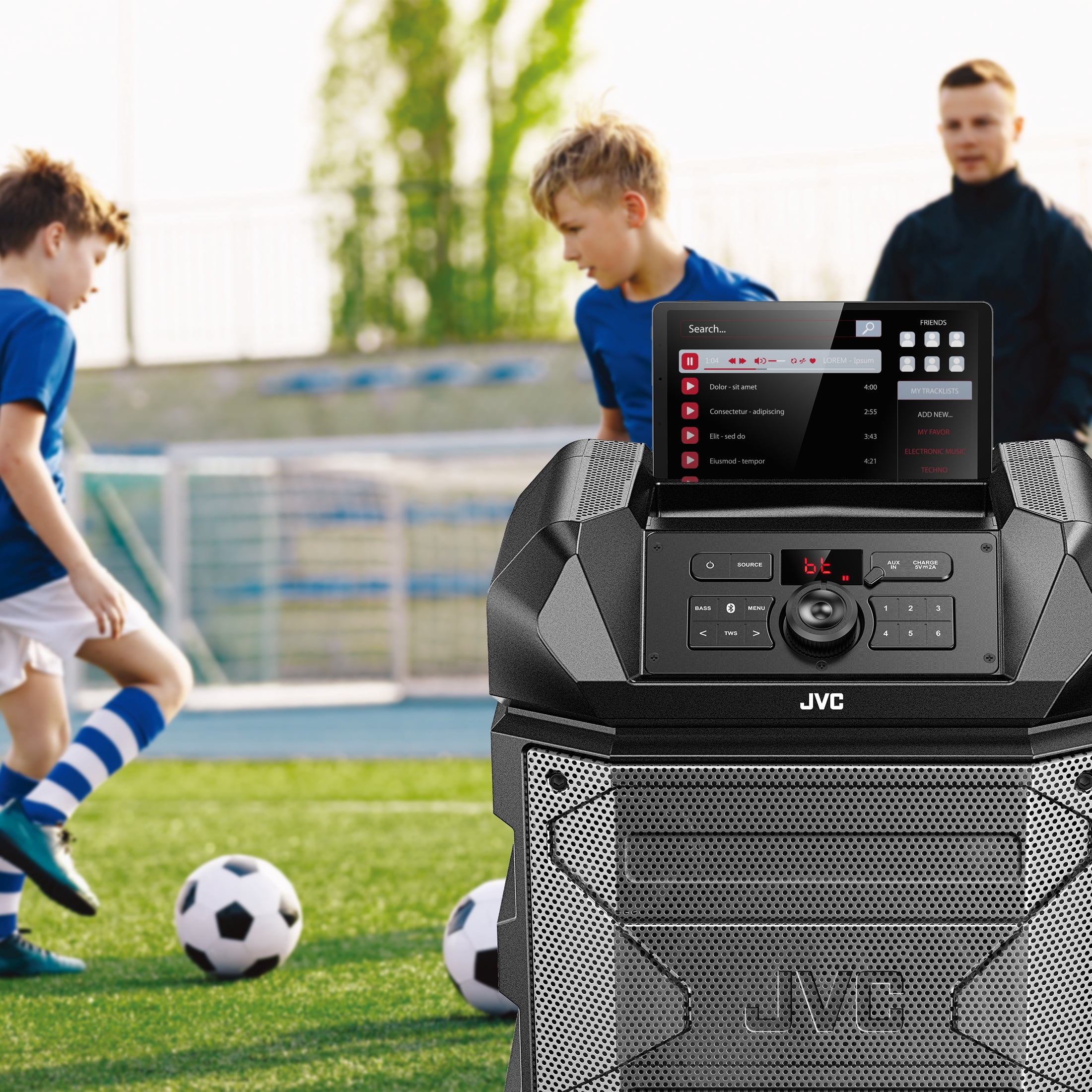 JVC Trailgator 120 Rugged Portable Speaker, Black