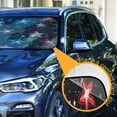 thumbnail image 3 of Universal Fit Accordion Auto Sunshade Windshield Sunshade 57'' x 31.5'' Stars Doodle Pattern, 3 of 8