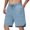 Blue, variant on Men's Summer Beach Shorts Solid Color Drawstring Elastic Waist Quick Dry Joggers Lightweight Sports Loose Fit Straight Board Shorts