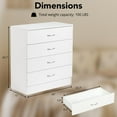 thumbnail image 3 of 4 Drawer Dresser for Bedroom, Small Chests of Drawers Modern Nightstand, White Dresser Chest with 4 Storage Drawers, Dressers for Nursery, Hallway, Living Room, Closet, 3 of 15