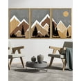 thumbnail image 4 of SHENIFY large 24x36in3pcs Natural Framed Set Sunrise Pine Tree Forest Nature Scenry Wilderness Landscape Mountain Wall Art Farmhouse Rustic Modern Art Decorative, 4 of 5