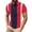4-Red, variant on Telankuip Mens Striped Color Blocking Polo Shirts Summer Lightweight Quick-Dry Short Sleeve Casual Collared T Shirts with Pocket Stretch Slim Fitted Quarter Button Sports Tee 4-Red XL
