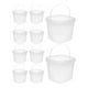 thumbnail image 5 of GOOHOCHY 10pcs Clear Ice Cream Storage Bucos Contenedor de cubos de hielo Tanque de cubo de hielo con tapa, 5 of 7