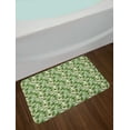 thumbnail image 2 of Leaves Bath Mat, Monstera Leaf Illustration with Hawaiian Floral Elements in Nature Tones, Plush Bathroom Decor Mat with Non Slip Backing, 29.5" X 17.5", Green Cream Pale Green, by Ambesonne, 2 of 2