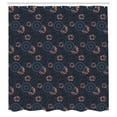 thumbnail image 2 of Ambesonne Floral Shower Curtain, Swirling Flowers Artwork, 69"Wx84"L, Dark Grey and Slate Blue, 2 of 4