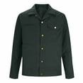 thumbnail image 4 of IYTR Men's Vintage Cargo Jacket Lightweight Trucker Jackets Long Sleeve Lapel Button up Fashion Casual Work Coats (Army Green,XXL), 4 of 6