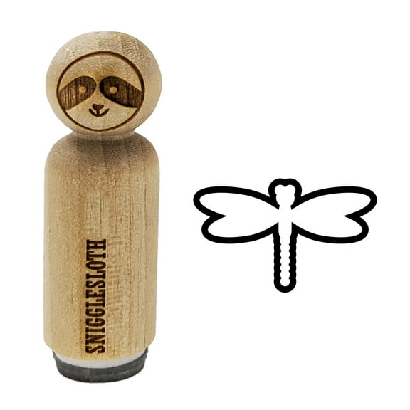Dragonfly Outline Rubber Stamp for Scrapbooking Crafting Stamping - Medium 1 Inch