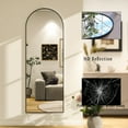 thumbnail image 4 of Anyrose 21.2x64 Full Length Mirror Arched Stand Aluminum Alloy Framed Floor Mirror,Black, 4 of 7