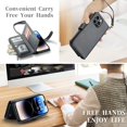 thumbnail image 5 of for iPhone 14 Pro Max Wallet Case, Phone Case for iPhone 14 Pro Max Case with Card Holder for Women Men, Durable Case for iPhone 14 Pro Max with Kickstand Strap Zipper, Black, 5 of 13