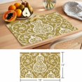thumbnail image 6 of Yellow Gourd Placemats Set of 4 Modern Abstract Art Floral Place Mats Indoor Wipeable Table Mats Washable Cloth Dining Table Placemats for Kitchen Holiday Party Home Decor 13x19 Inch, 6 of 9