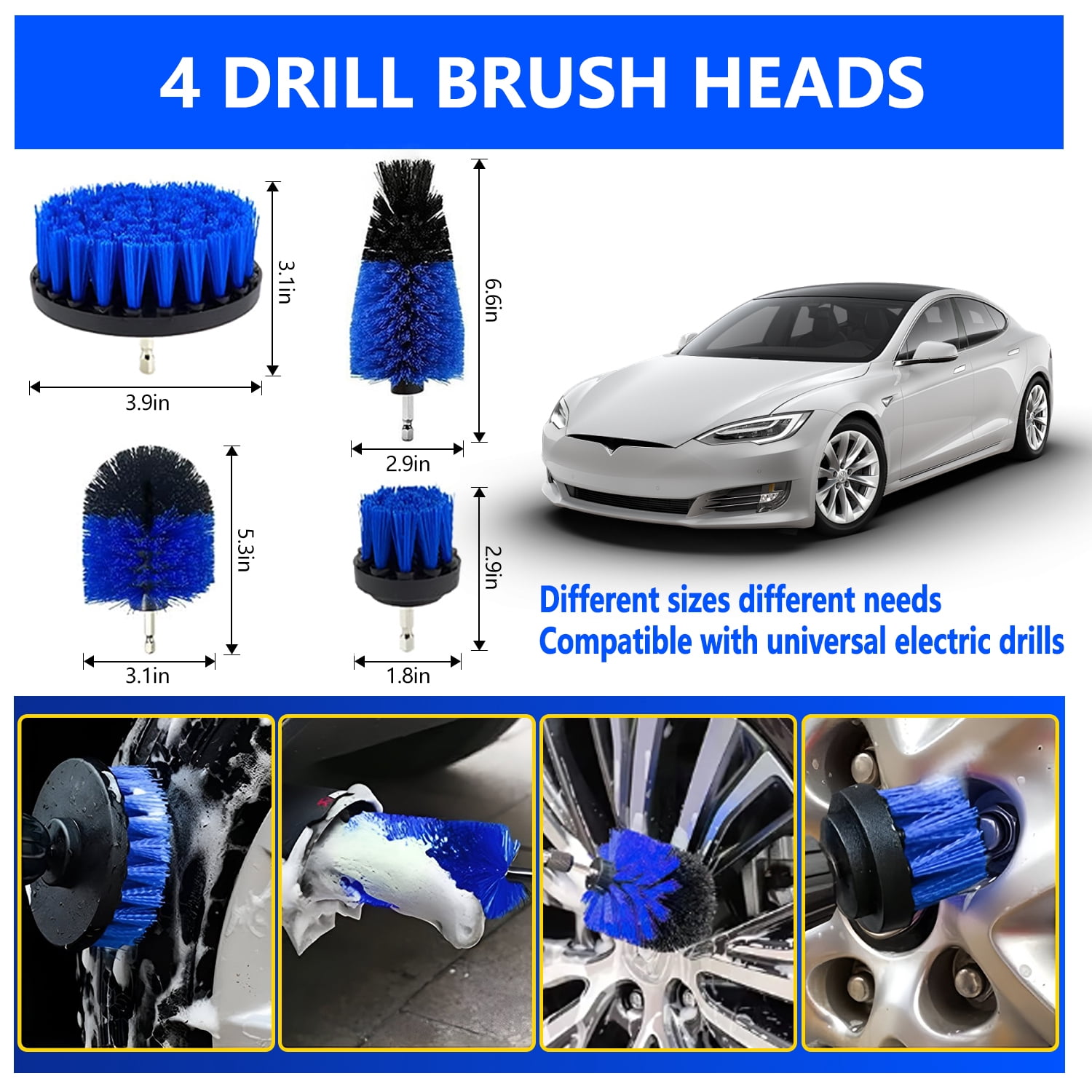33Pcs Car Detailing Kit,Car Detailing Brush Set,Car Windshield Cleaning Tool,Professional Car Care kit - Car Wash Brush kit for Interior,Exterior,Wheels
