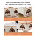thumbnail image 6 of Give Thanks Bed Skirt King Size 18 Inch Drop, Thanksgiving Turkey Autumn Maple Leaf Linen Wrap Around Dust Ruffle Bedskirts, Wrinkle & Fade Resistant Easy Fit Bedskirt with Adjustable Elastic, 6 of 8