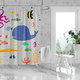 thumbnail image 2 of Cortina Para Baño Impermeable Tela 180x180cm Con 12 Ganch Xtellar multicolor, 2 of 3