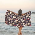 thumbnail image 5 of KLL Guitar Skull record Microfiber Beach Towel Fast Drying,Extra Large 27.5"x55" Sand Free Beach Towel Super Lightweight Towels, 5 of 5
