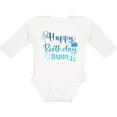 thumbnail image 3 of Inktastic Blue Happy Birthday Daddy Boys or Girls Long Sleeve Baby Bodysuit, 3 of 5