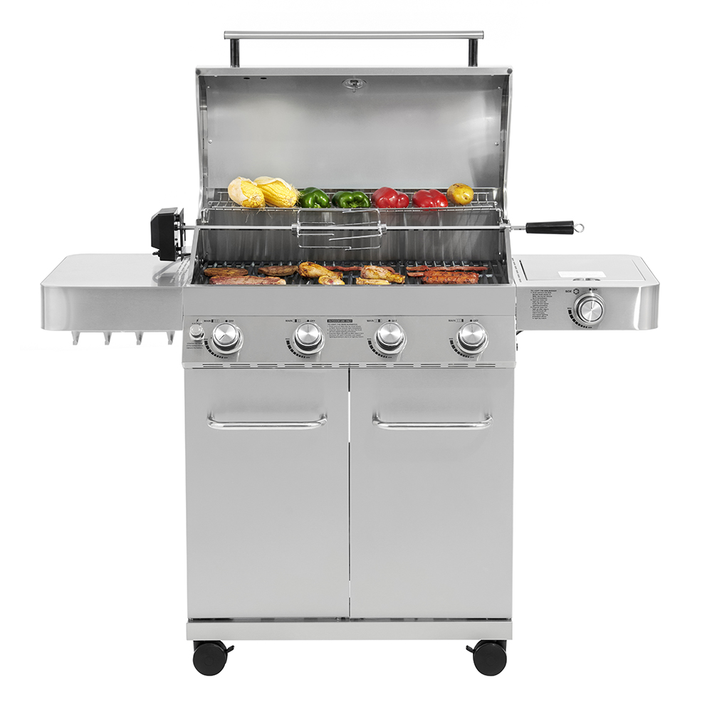 Monument Grills 17842 Stainless Steel 4 Burner Propane Gas Grill with Rotisserie - image 5 of 10