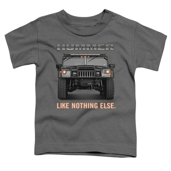 Trevco HMR108-TT-1 Hummer Like Nothing Else Short Sleeve Toddler T-Shirt, Charcoal - Small 2T