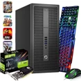 thumbnail image 1 of Restored HP G1 Desktop Gaming Tower PC, Intel Core i5-4th Gen. 16GB Ram, 128GB SSD + 500GB Hard Drive, NVIDIA GeForce GT 1030 DDR5, WiFi, RGB Keyboard & Mouse, Windows 11 Pro (Refurbished), 1 of 7