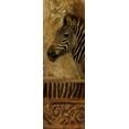 thumbnail image 2 of Pinto, Patricia 13x32 Gold Ornate Wood Framed with Double Matting Museum Art Print Titled - Elegant Safari Panel I-ZEBRA, 2 of 4