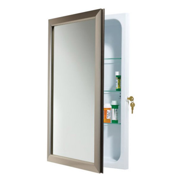 Jensen Medicine Cabinet Locking 15 75w X 25 5h In Recessed Medicine Cabinet 625n244 Walmart Com Walmart Com