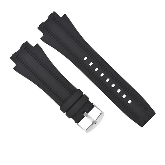 22MM RUBBER DIVER WATCH STRAP BAND FOR PORSCHE DIVER  P6620 WATCH BLACK