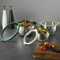 thumbnail image 3 of Thyme & Table 6-Piece Nesting Mixing Bowl Set with Easy Grip Transparent Lids - Green, 3 of 5