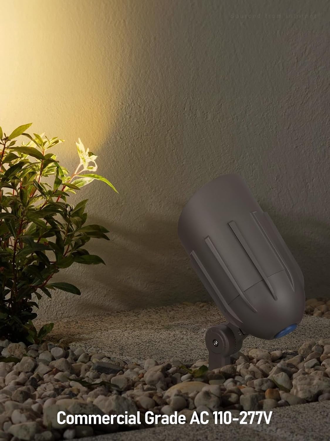 2 Pack 3CCT Landscape Spotlights With Knuckle Mount, 110-277v Commercial LED Bullet Flood Light