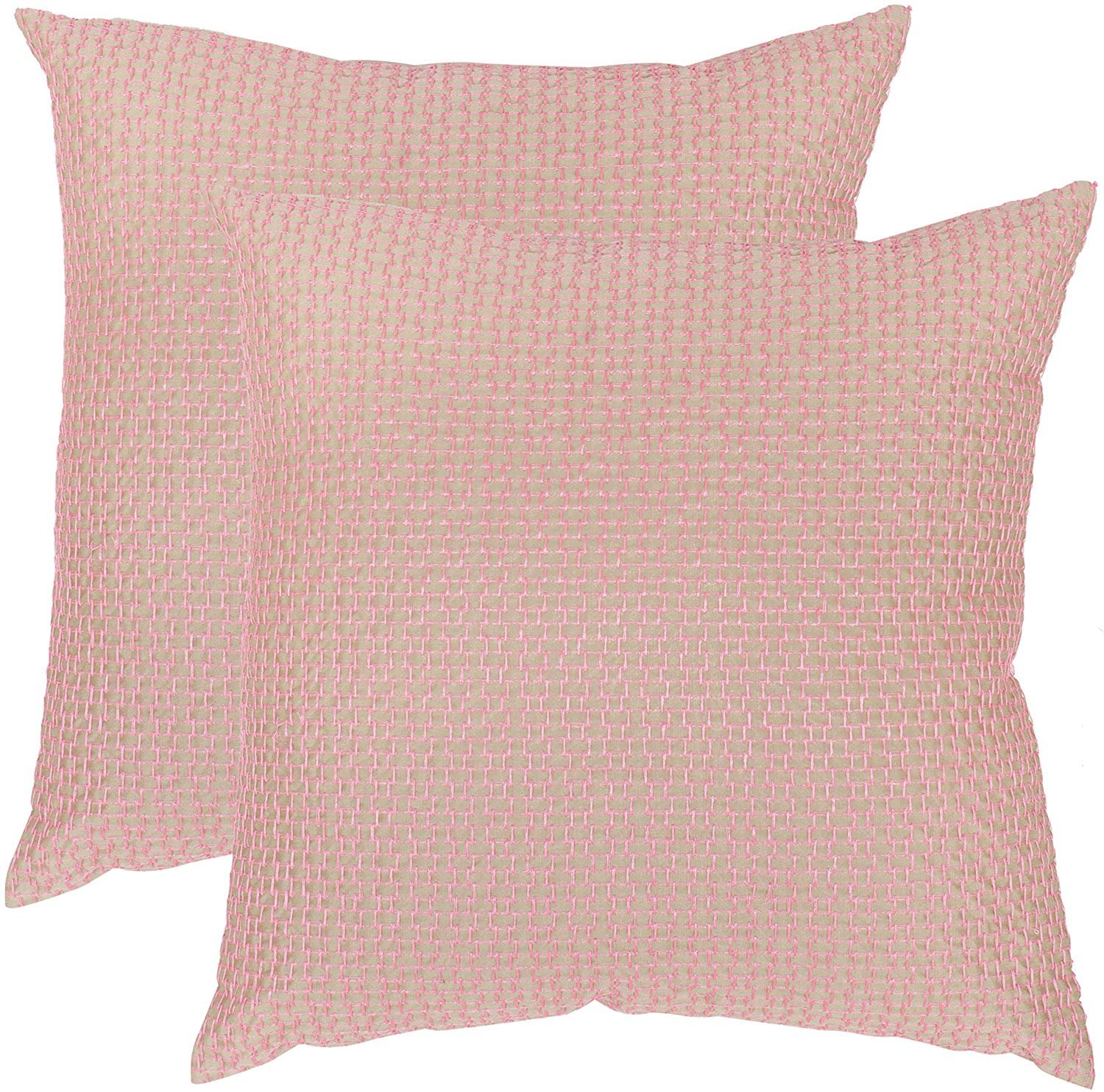 Safavieh Pillow Collection Throw Pillows, 12 by 20Inch, Box Stitch