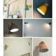 thumbnail image 3 of Lámpara de pared de noche de dormitorio de macarrón de hierro de metal nórdico, moderna, simple, E27, base de madera, estudio de pared, dormitorio, balcón, restaurante, escaleras, lámpara de pared, 3 of 3