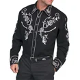 thumbnail image 1 of Nueva camisa estampada de estilo occidental para hombre, con estampado de flores, para exteriores, de manga corta, ropa de calle de moda 2024, 1 of 6