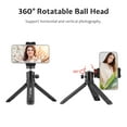 thumbnail image 3 of KINGJOY KT-26 Mini Desktop Tripod Rotatable Ball Head with Extendable Cold Shoe Phone Clip 1/4 Inch Screw for Smartphone Camera Selfie Video Recording Live Stream, 3 of 9