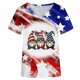 thumbnail image 4 of Camiseta de Manga Corta con Cuello en V Impresa para el Día Del Independiente, Camisetas con Cuello en V para las Mujeres, 4 of 4