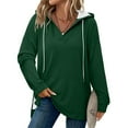 thumbnail image 4 of Oversized Half Zip Hoodies for Women, V Neck Womens Sweatshirts, Fall Pullover Winter Outfits, 4 of 7
