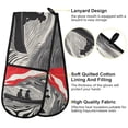 thumbnail image 2 of Yayeee Double Oven Mitt Kitchen Heat Resistant Baking 35" x7" Quilted Glove, Black Illusionary Boat, 2 of 6