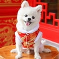 thumbnail image 5 of HOTWINTER Dog Tang Costume Pet New Year Costume Tang Dynasty Costume Cat Dress for Schnauzer Teddy French Bulldog, 5 of 7