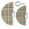 thumbnail image 5 of Yayeee Christmas Tree Skirt 35 inches for Xmas Tree Holiday Party Decoration, Red Green Tartan Pattern, 5 of 6