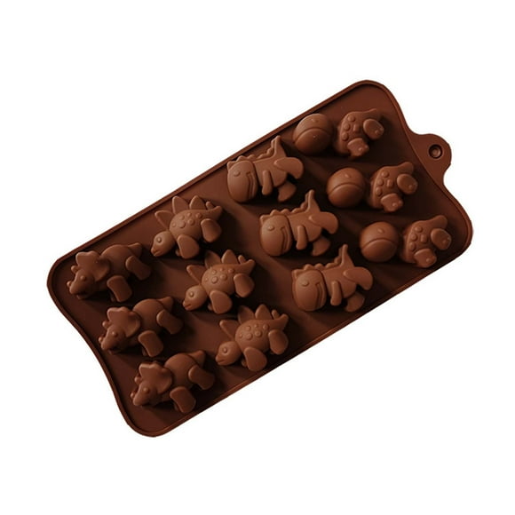 jovati Silicone 12 Dinosaur Chocolate Mould Cake Candy Pudding Jelly Mousses Mould