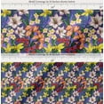 thumbnail image 2 of Soimoi Purple Cotton Voile Fabric Leaves, & Lily Floral Printed Craft Fabric by the Yard 56 Inch Wide, 2 of 7
