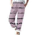 thumbnail image 1 of Timegard Womens Plus Size Pants Striped Straight Leg Elastic Waist Lounge Pants with Pockets Fall Travel, 1 of 5