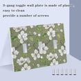 thumbnail image 4 of Dailycode Light Switch Plate Covers 3 Gang Wall Plate Plastics Outlet Covers for Kitchen Home Office Decor Vintage White Flower Green Leaves, 4 of 8